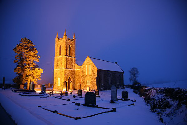 Drum Church of Ireland in Winter
