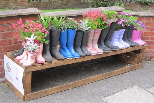Wellington boot planters